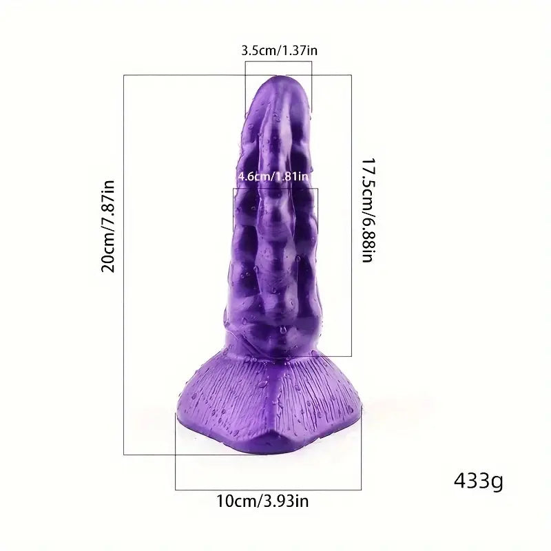 7.87in Fantasy Spiked Silicone Soft Dildo For Women Men Fucking Sex
