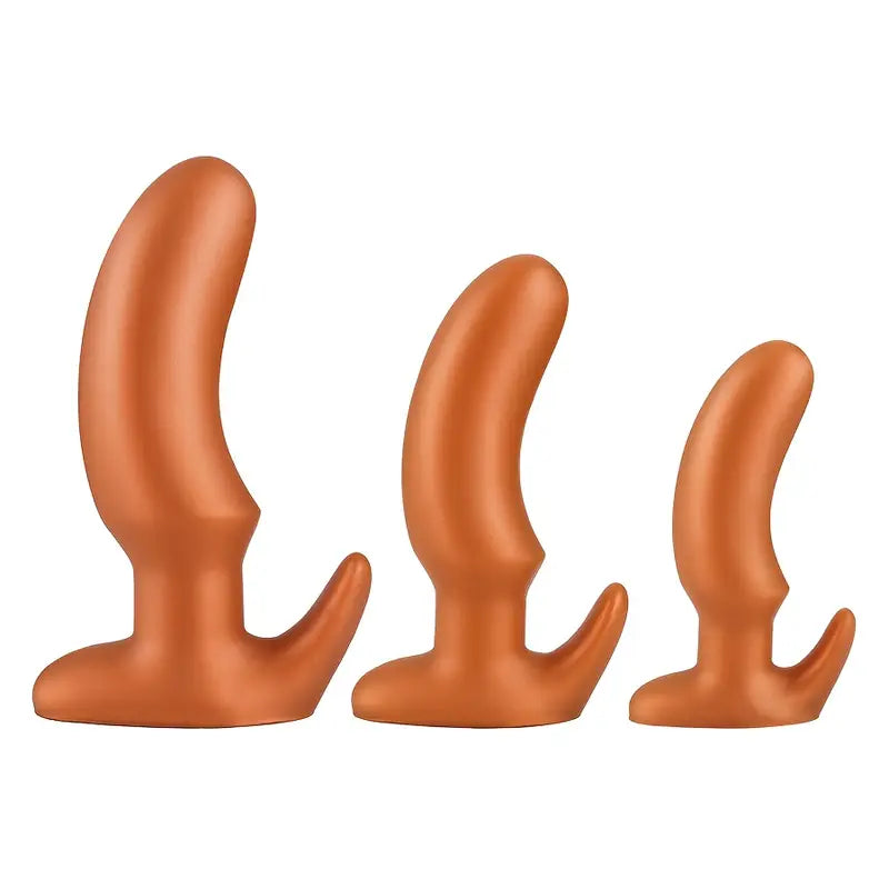 Liquid Silicone Anal Plug Double Hardness Unisex Intimate Play Plug