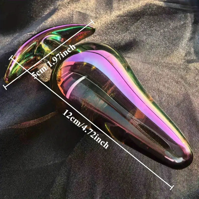 Colorful Large Metal Anal Plug Sex Massager For Female Masturbation