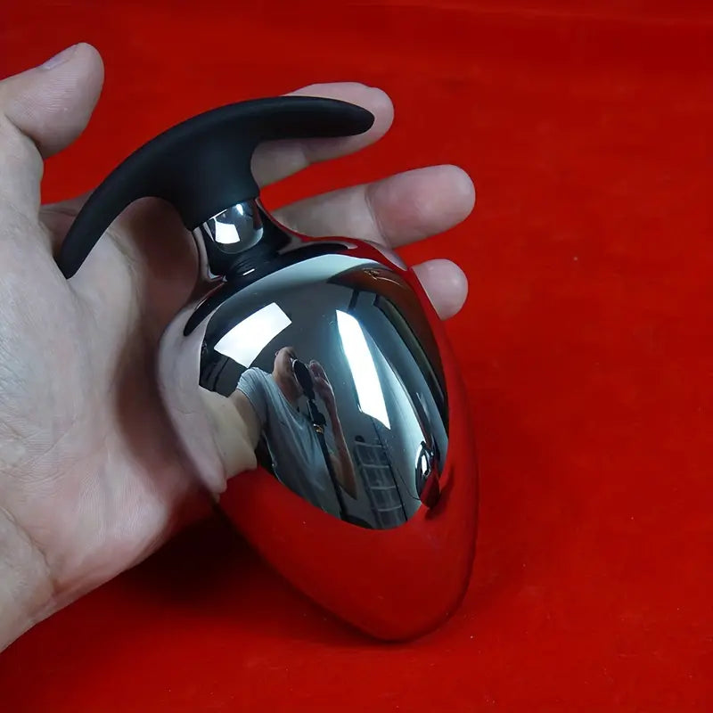 Metal Ass Butt Plug With Anchor Base Heavy Duty Huge Anal Sex Toy