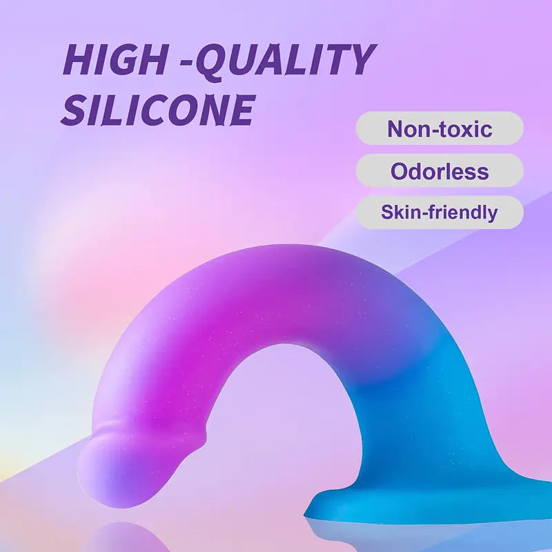5.5" Soft Silicone Dildo Flexible Anal Plug With Suction Cup For Hands-Free