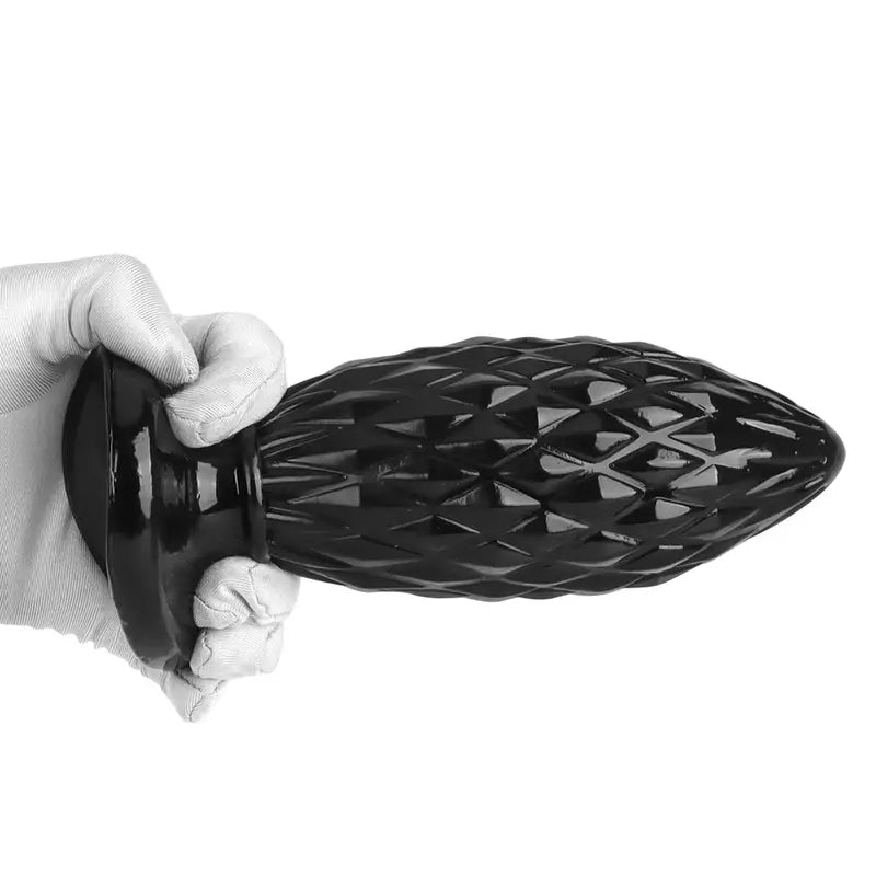 Extra Large Black Soft Anal Plug Suction Cup Posterior Anal Sex Toy