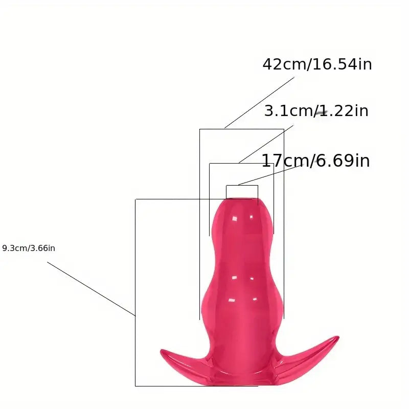 TPE Butt Plug Hollow Anal Dilators With Anchor Base Enema Toys