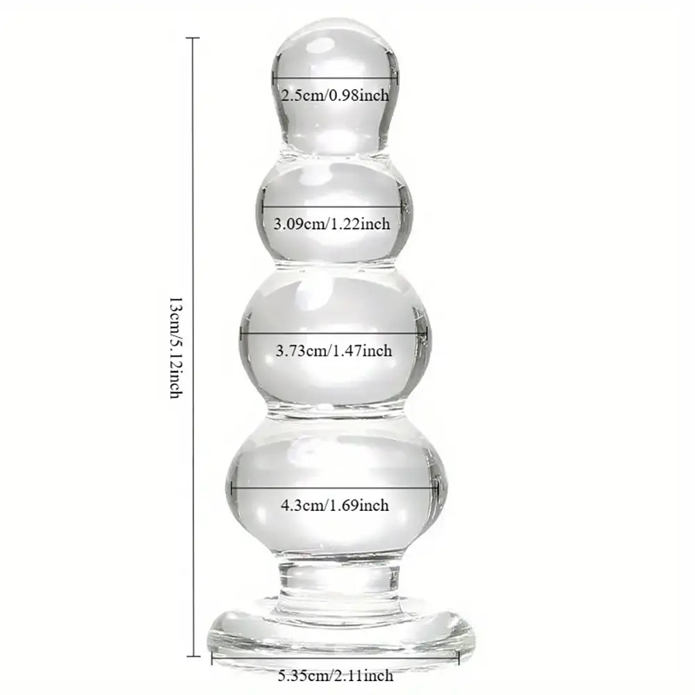 SM Glass Anal Plug Self-Wrist Massager Intimate Couple Play Toy