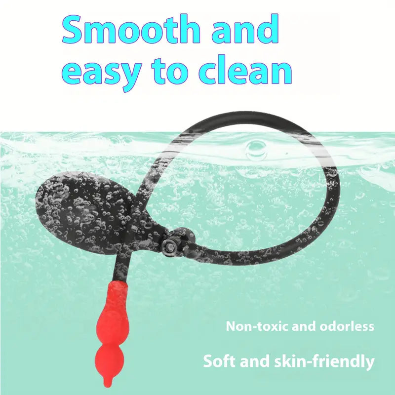 Unisex Anal Plug With Inflation Controller Inflatable Flirting Adult Toy