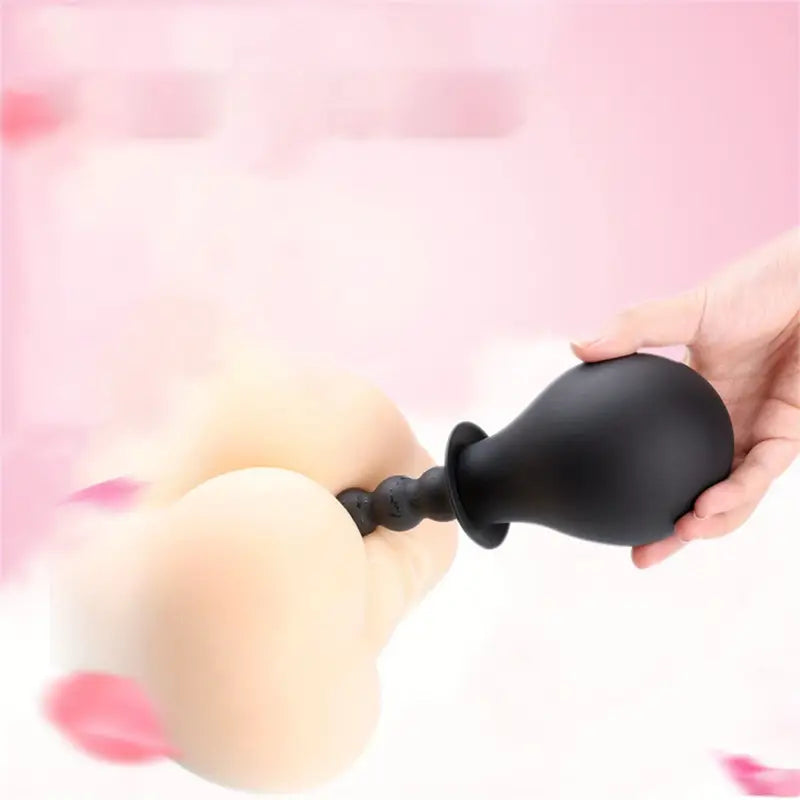Reusable Silicone Enema Bulb With Comfort Butt Plug Easy Grip Bulb