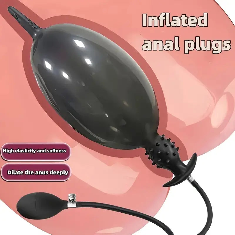 Silicone Inflatable Portable Anal Plug Toy Sex Toy Anal Dilator Massager