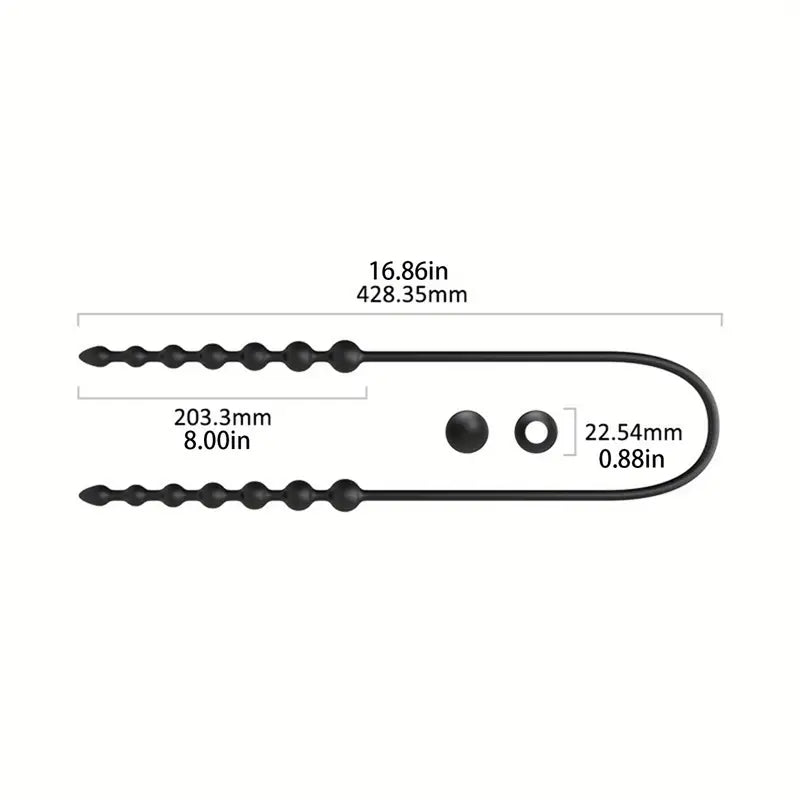 Silicone Anal Beads Butt Plug Sex Toy Beaded Constriction Cock Ring