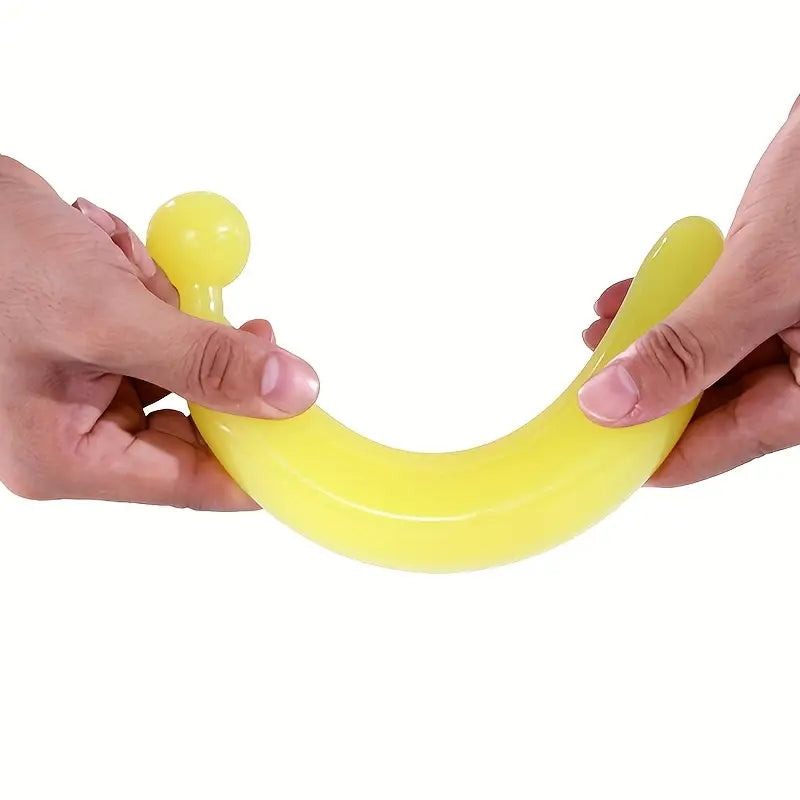 Fruit-Inspired Hidden Butt Plug Decorative PVC Anal Toy in Bright Yellow