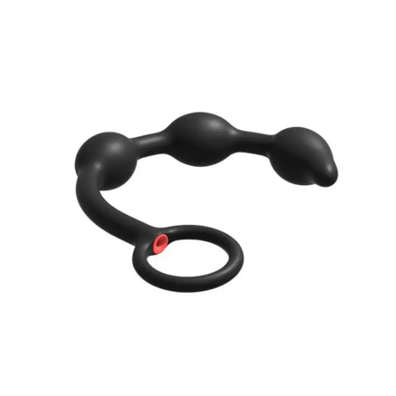 Locking Silicone Butt Plug With Inflatable Beads Stimulating Anal Toy