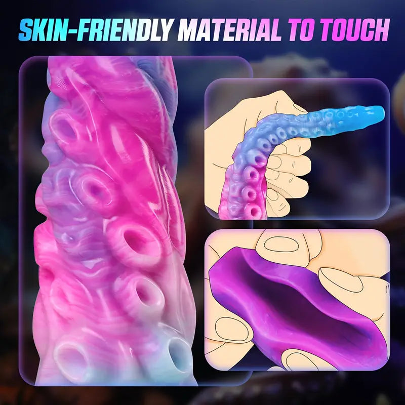 Huge Long Dildo Butt Plug Tentacle Penis Suction Cup Vaginal Anal Dilator