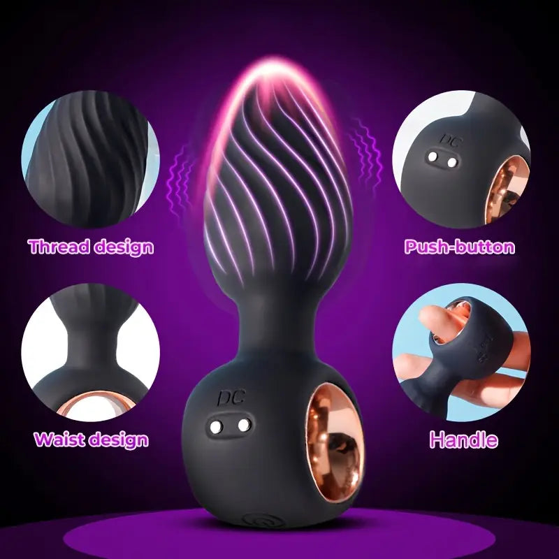 360° Rotating Anal Butt Plug Vibrator Swing Prostate Massager Sex Toy