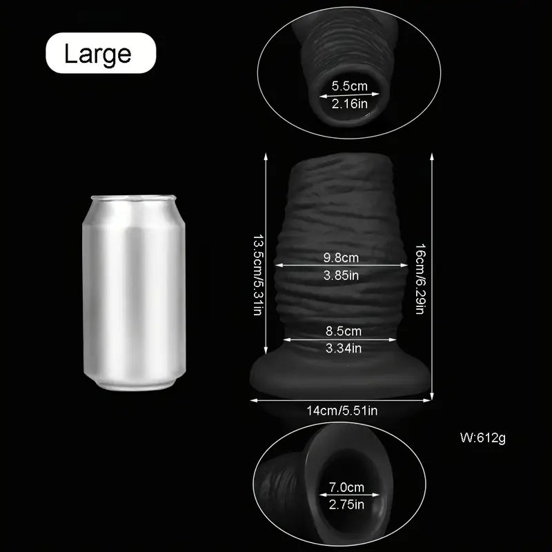 Hollow Butt Plug Silicone Soft Anal Dilatation Enema Prostate Massager