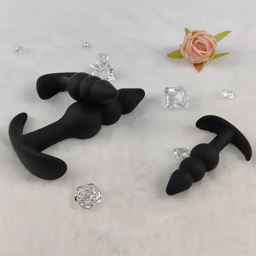 Silicone Arc-Shaped Bead Anal Plug Portable Dual-Use For Men Women