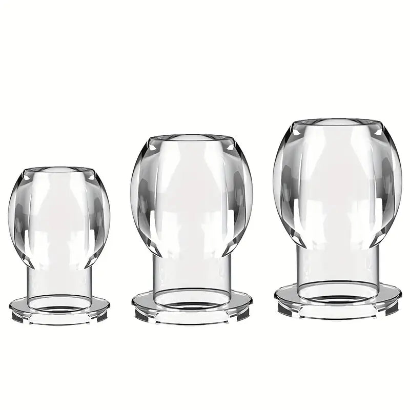 Hollow Voyeur Device Male Female Butt Plug Anus Extension Sex Toy