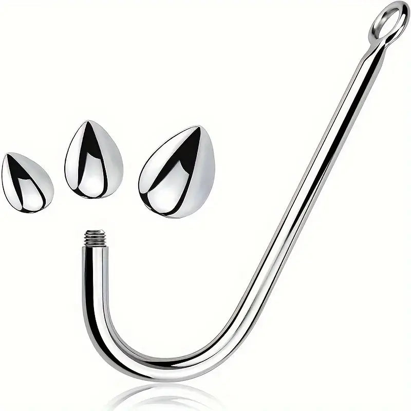 Metal Anal Hook Small Medium Large 3 Balls Head Butt Plug Hook Dilator