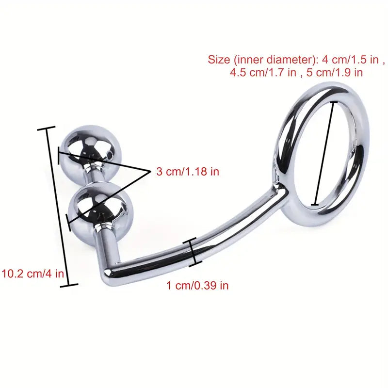 Metal Removable Anal Plug Kit Slider Removable Anal Plug Single Ring