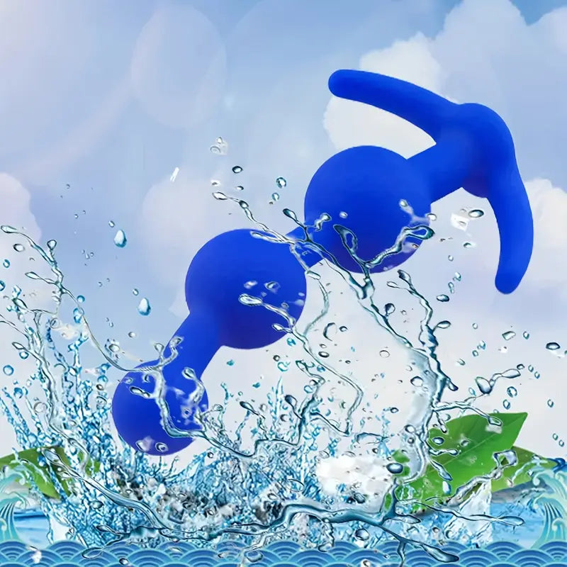 Silicone Anal Beads Butt Plug Three Ball Anal Chain Link Anal Beads