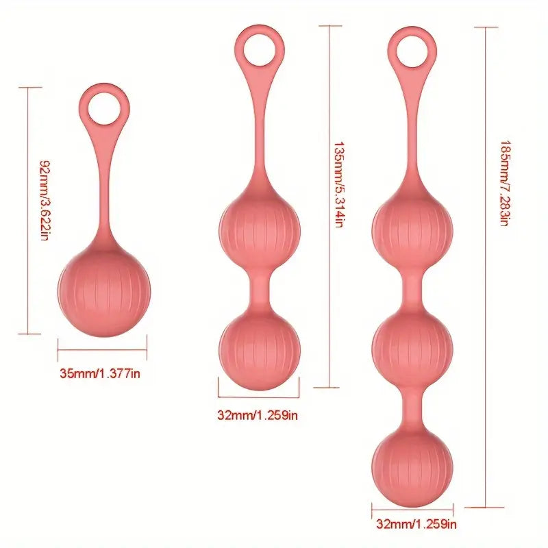 3-Piece Set Vibrating Spherical Toy For Anal Plug Stimulation Suitable Toy