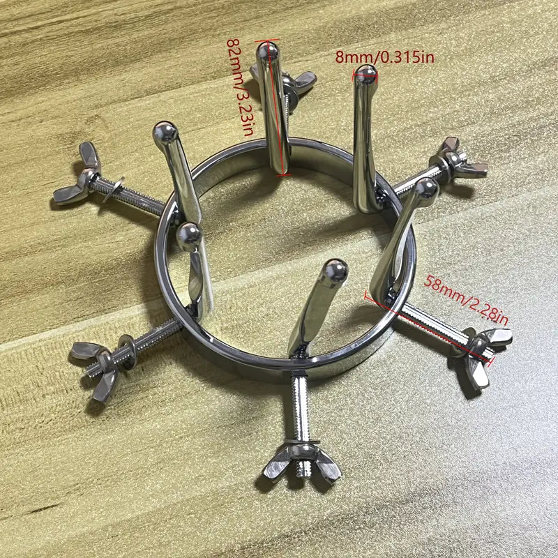 Stainless Steel Anal Dilator With Golden Plug Anal Dilator For Men