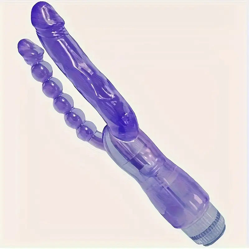 Double-Ended Vibrating Dildos Dual Penetration G-spot Vaginal Anal Beads