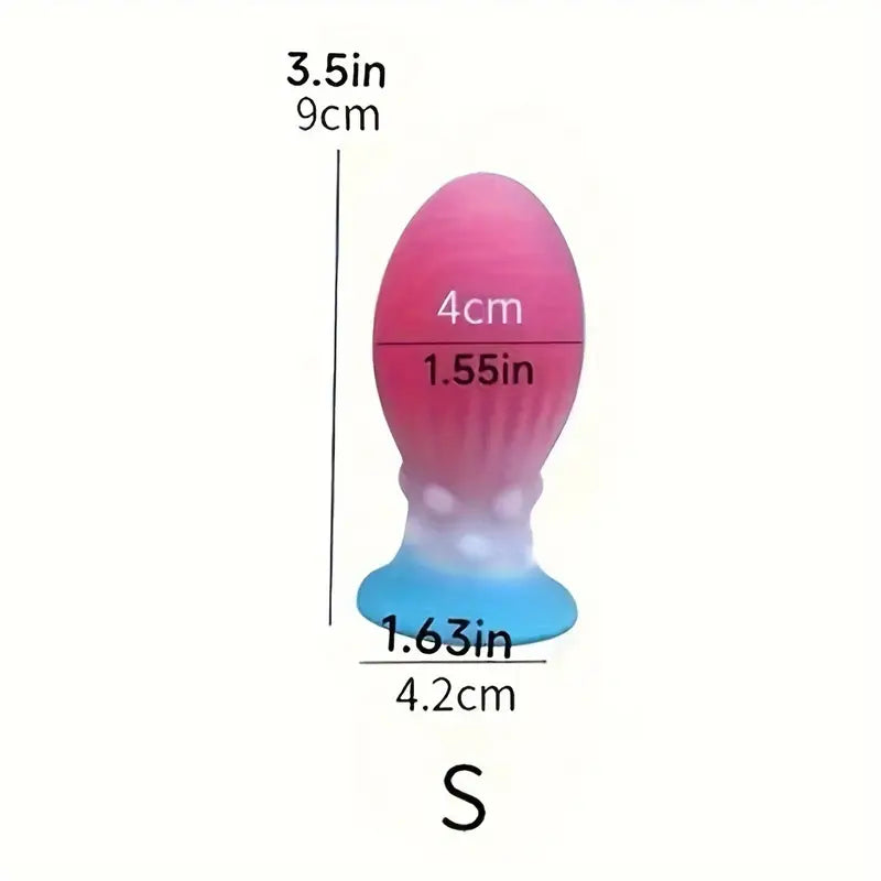 Bright Color Unisex Soft Silicone Anal Plug Toy Anus Dilator Massager