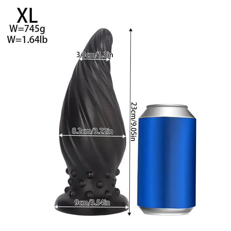 New Apricot-Colored Special Spiral Cone Anal Plug Novel Anal Toy