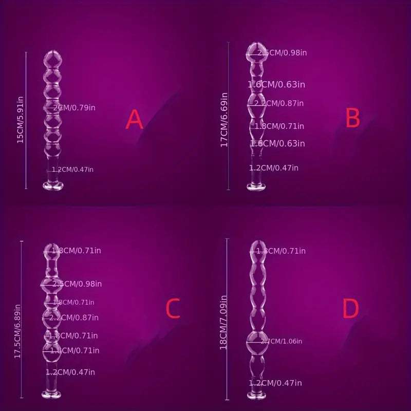 Glass Crystal Anal Probe Expander Adult Male Fun Anal Sex Toy