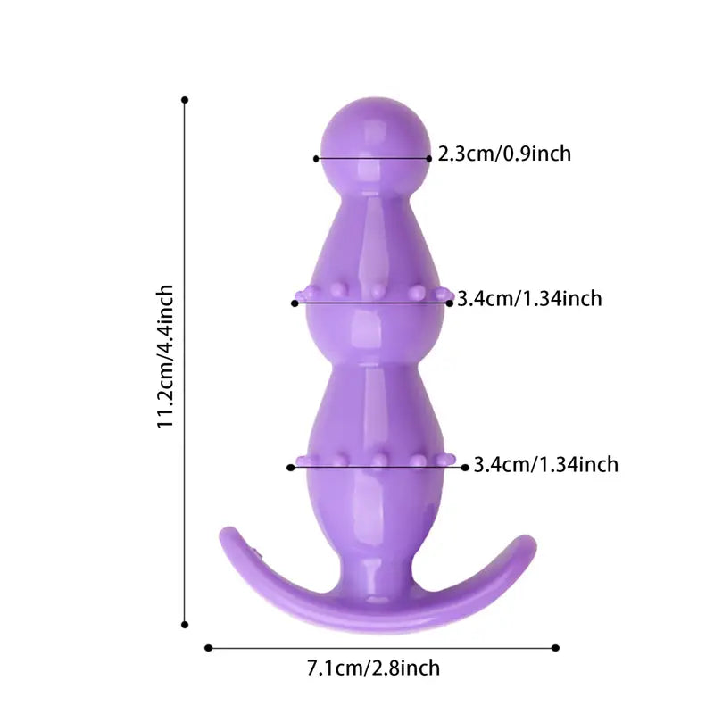 Pink Anal Plug Pull Handle Ergonomic 3-Ball Design For Prostate Massage