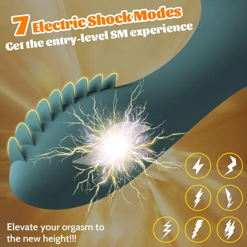 7 Electric Shock & 7 Vibration Modes Anal Plug G Spot Dildo Vibrator