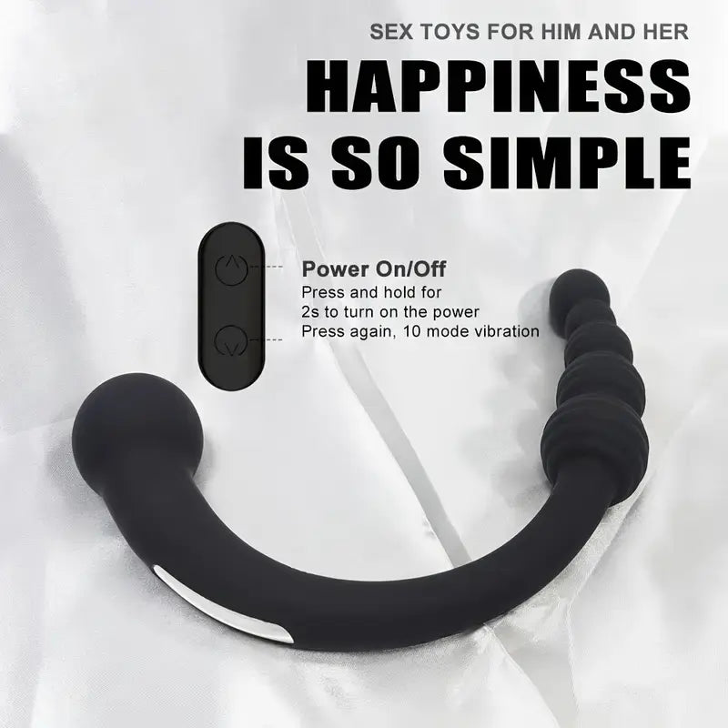 10 Modes Silicone Beads Anal Plug Vibrator For G Spot Vagina Prostate