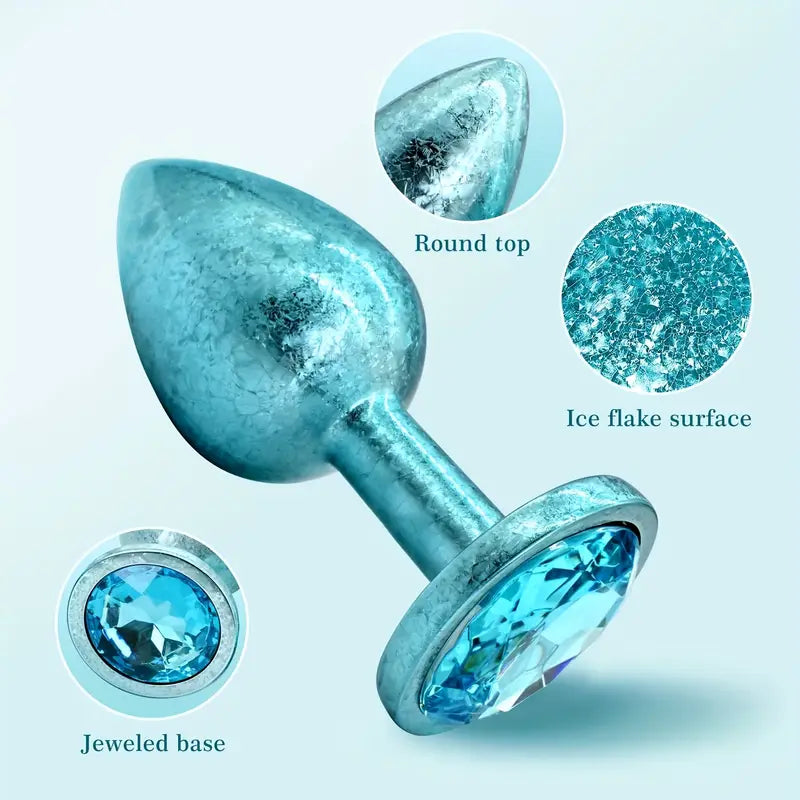 Butt Plug Sex Toy With Jeweled Base G Spot Stainless Steel Anal Set