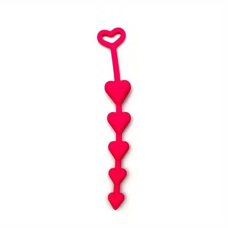 Sexy Silicone Female Harem Heart-Shaped Bead Anal Plug For Sex Orgasm