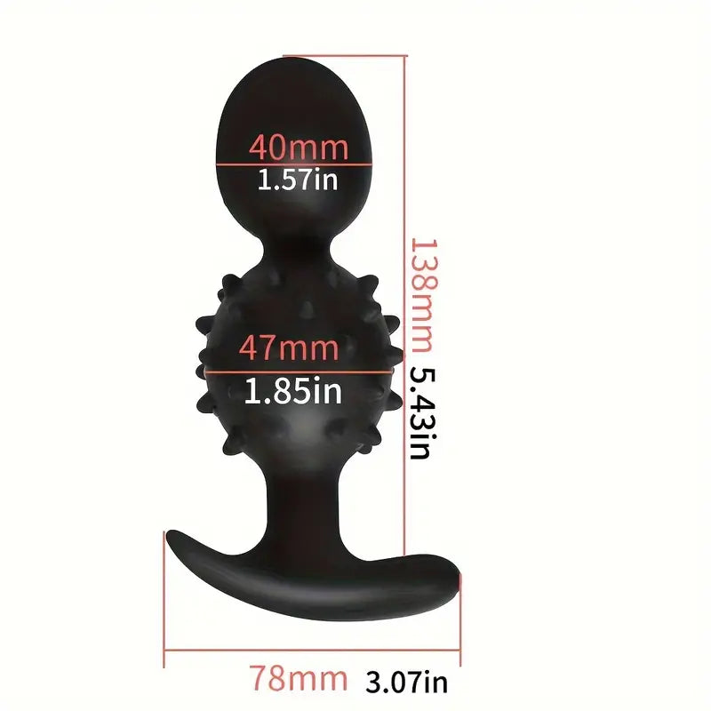 Unisex Built-in Ball Anal Plug Toy Stimulating Massager For Men