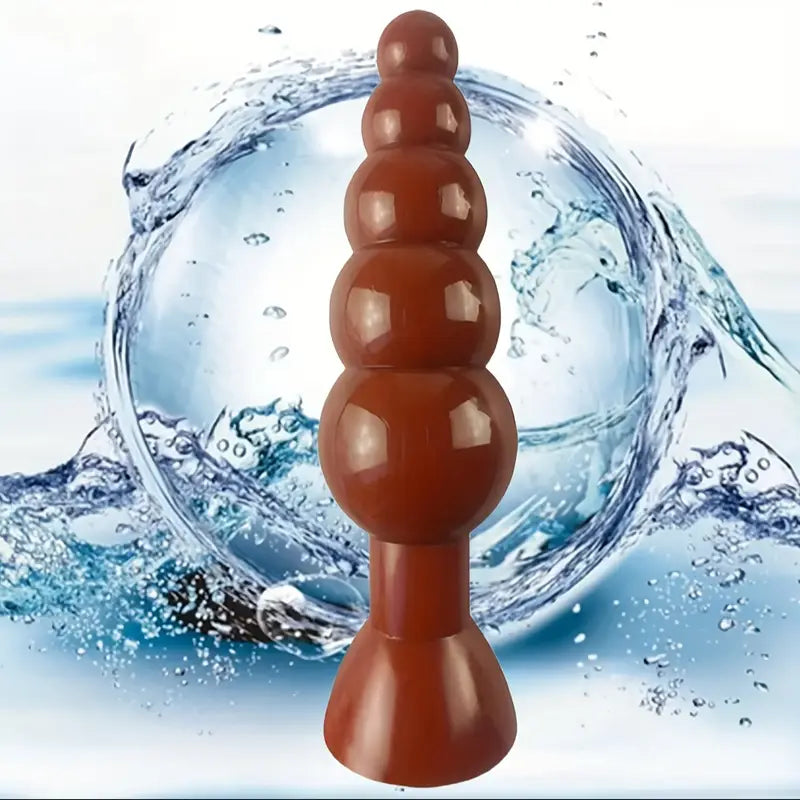 Big Size Silicone Anal Beads With Strong Suction Cup Butt Plug Dildo