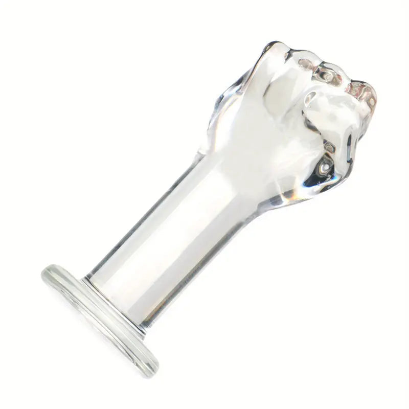 Clear Glass Anal Toy Fist-shaped Anal Plug Adult Toy For Women Couples