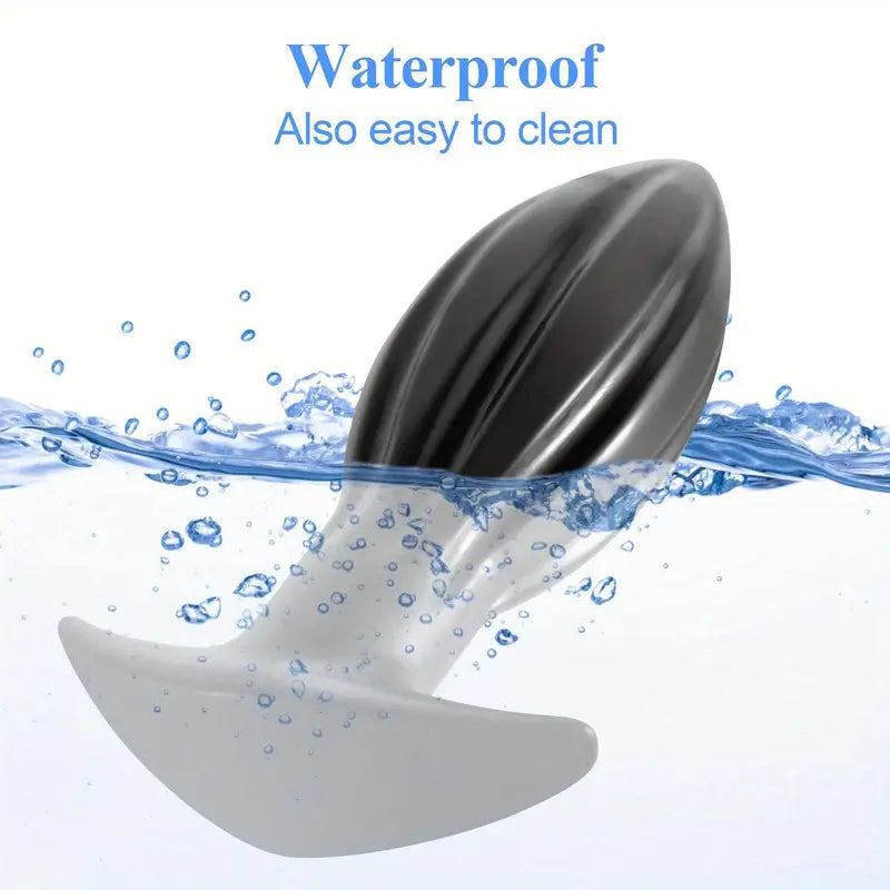 Sleek Black 4.7-Inch Soft Silicone Anal Plug Sex Toy For Men Women Couples