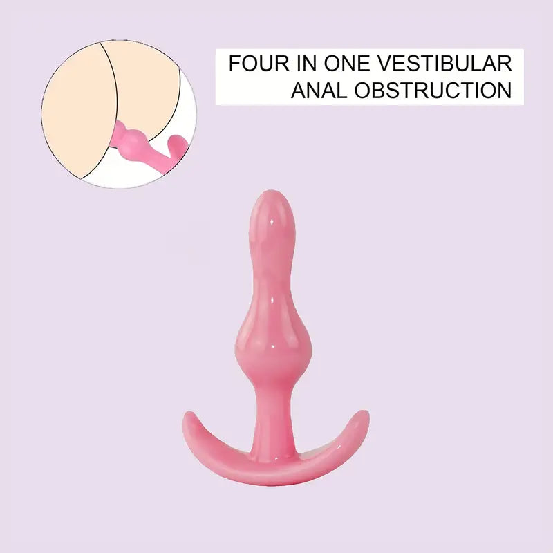 2 Bead Silicone Anal Plug With Anal Beads For Anal Love Sex Toy