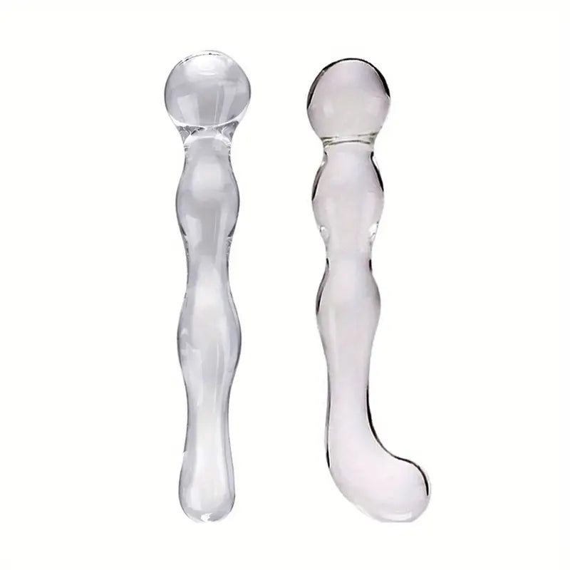Women Wand Massager Glass Butt Plug G-spot Stimulator Anal Toy