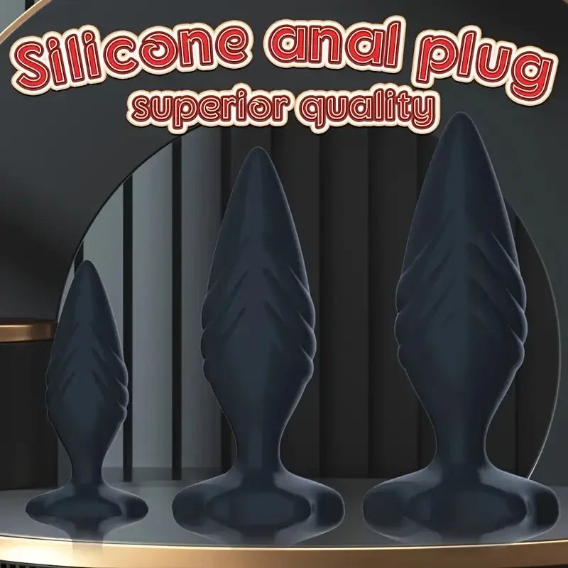 Silicone Beads Anal Plug Ass Plug Training Set With Petal Shaped Base