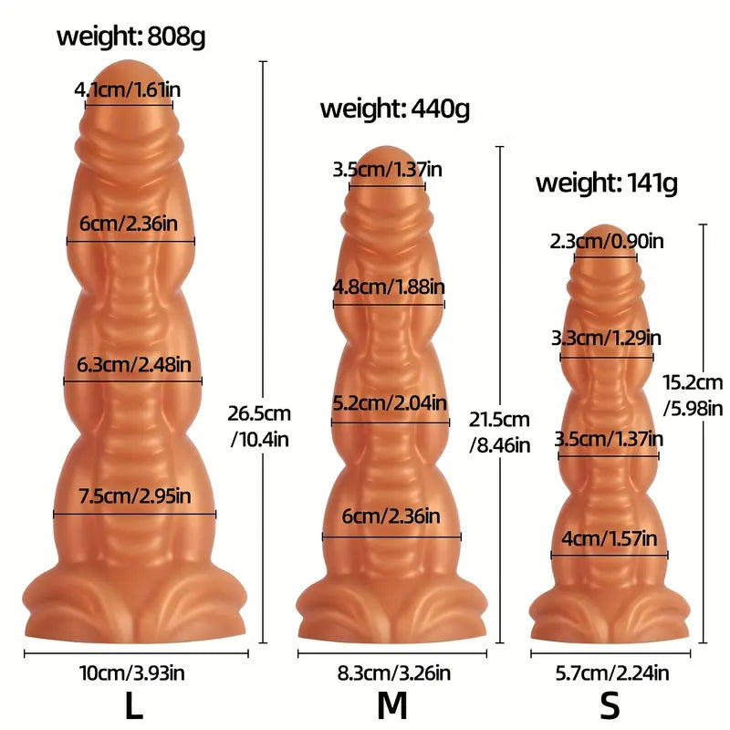 5.98in 8.46in 10.4in Fantasy Silicone Soft Dildo For Female Male Sex Toy