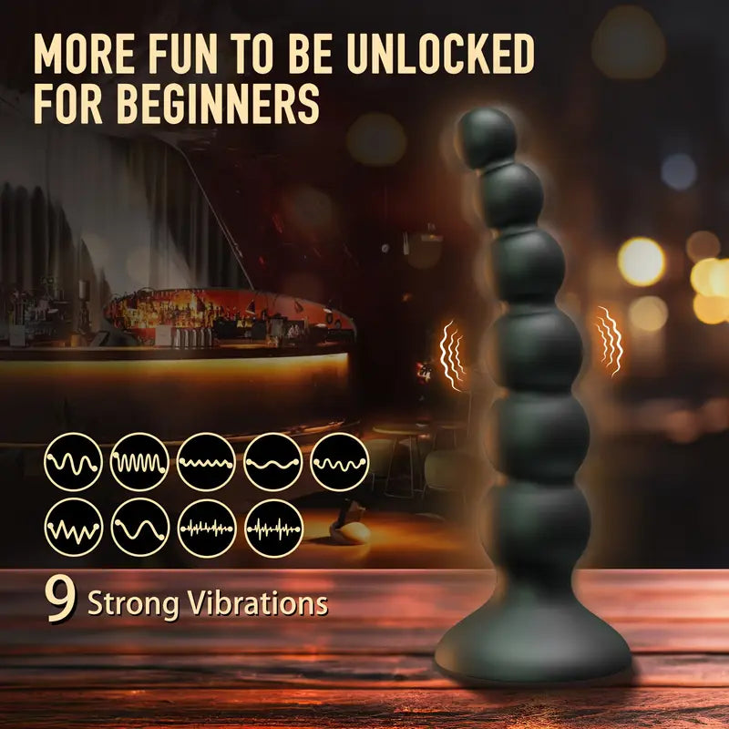 Vibrating Anal Beads Butt Plug Adult Sex Toys Anal Vibrator With 9 Vibrating