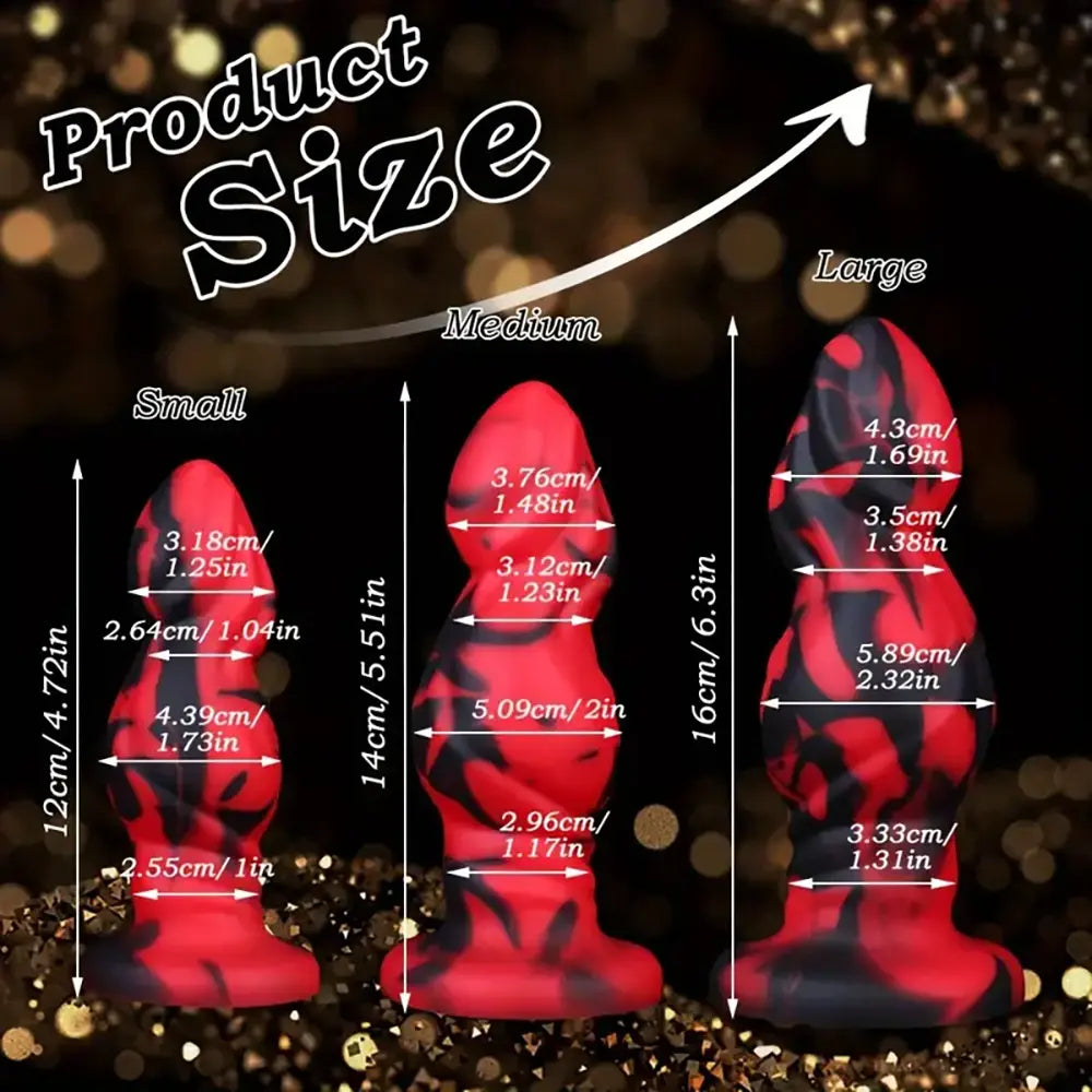 Silicone Anal Plug with Suction Cup Large Dildo Butt Plug For Beginners