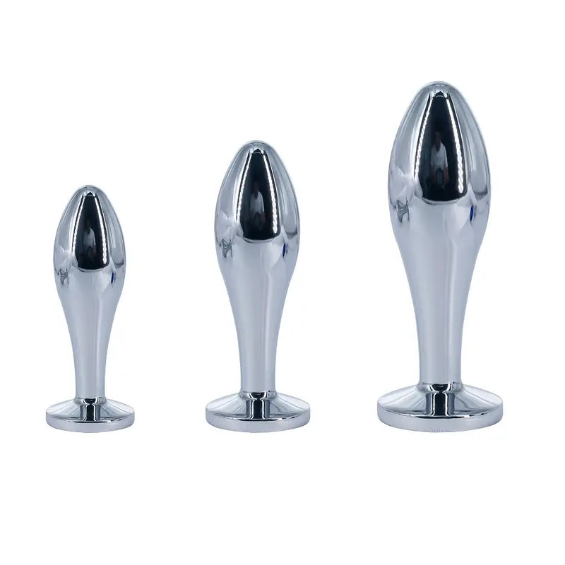 Crystal Diamond Adlut Safety Metal Water Drip Shape Butt Plug Sex Toy