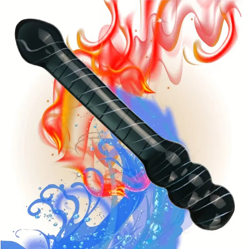 7.87in Elegant Double-Ended Crystal Glass Dildo Wand Smooth Stimulator