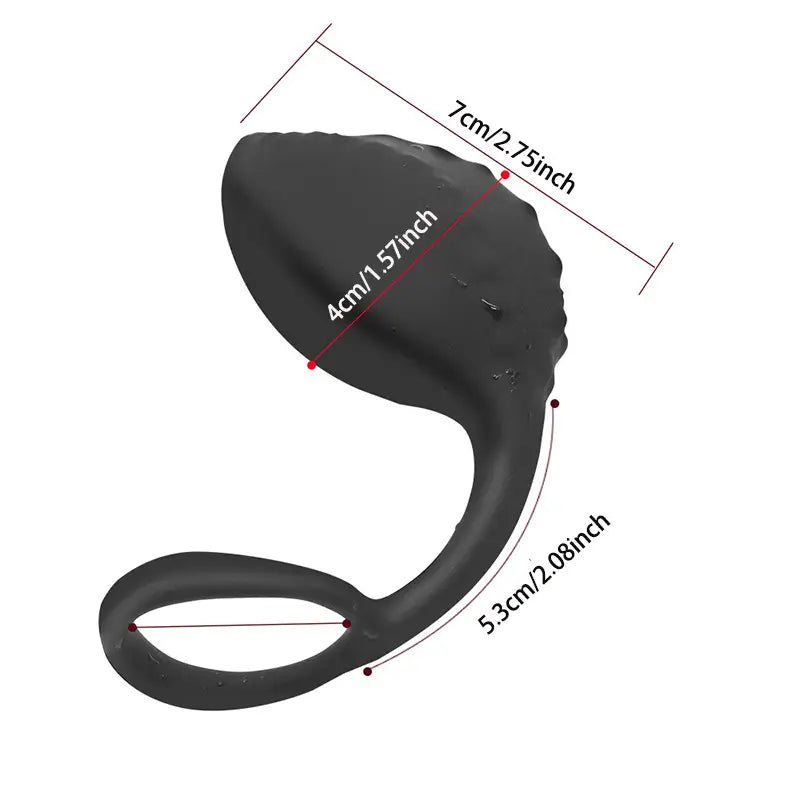 Black Silicone Lock Ring For Men Prostate Perineum Stimulation Massage