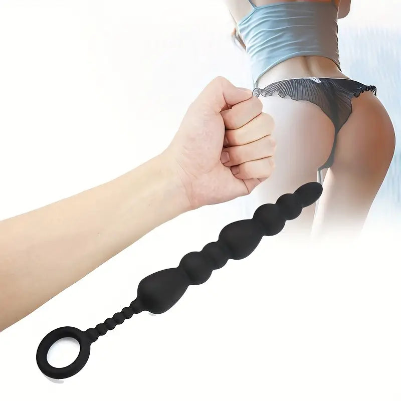 Heart Shaped Silicone Pull Beads Butt Plug Adult Anal Dilator Massager