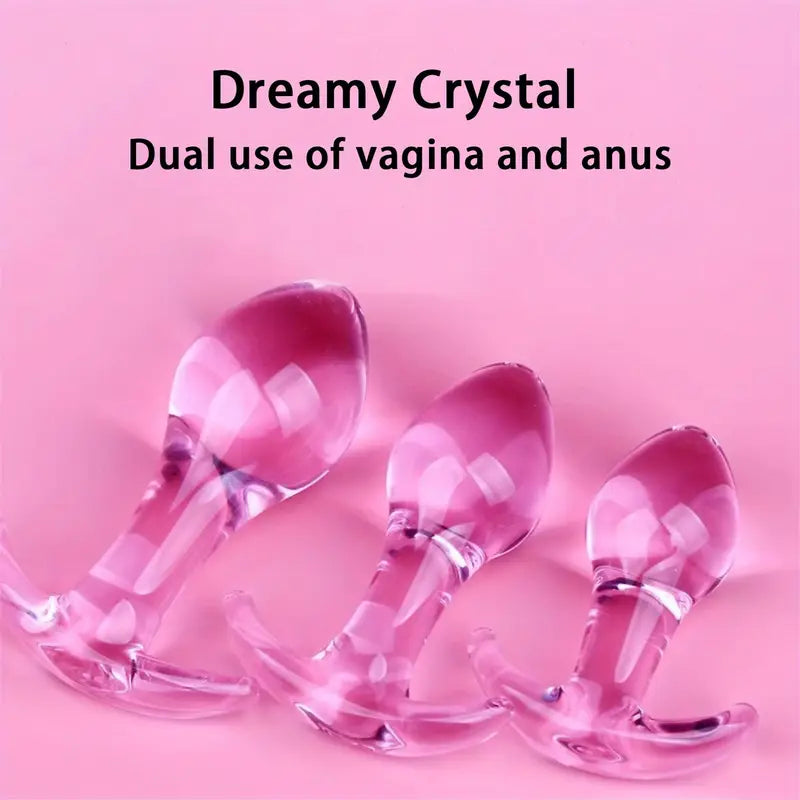 Crystal Glass Anal Plug Adult Erotic Toy Prostate Massage Anal Trainer
