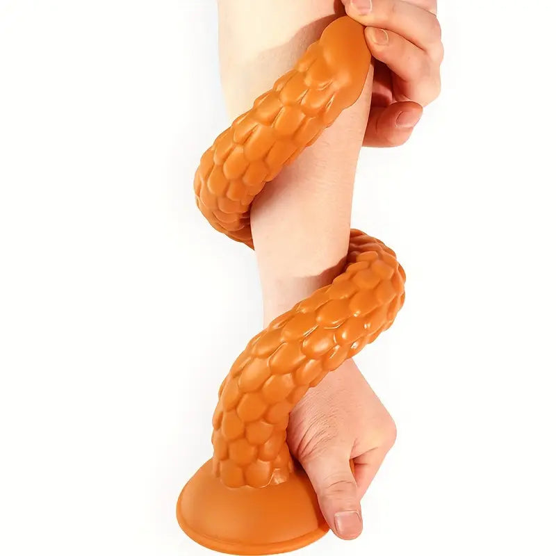 Long Orange TPE Anal Sex Toy For Anal Stimulation Dildo Butt Plug