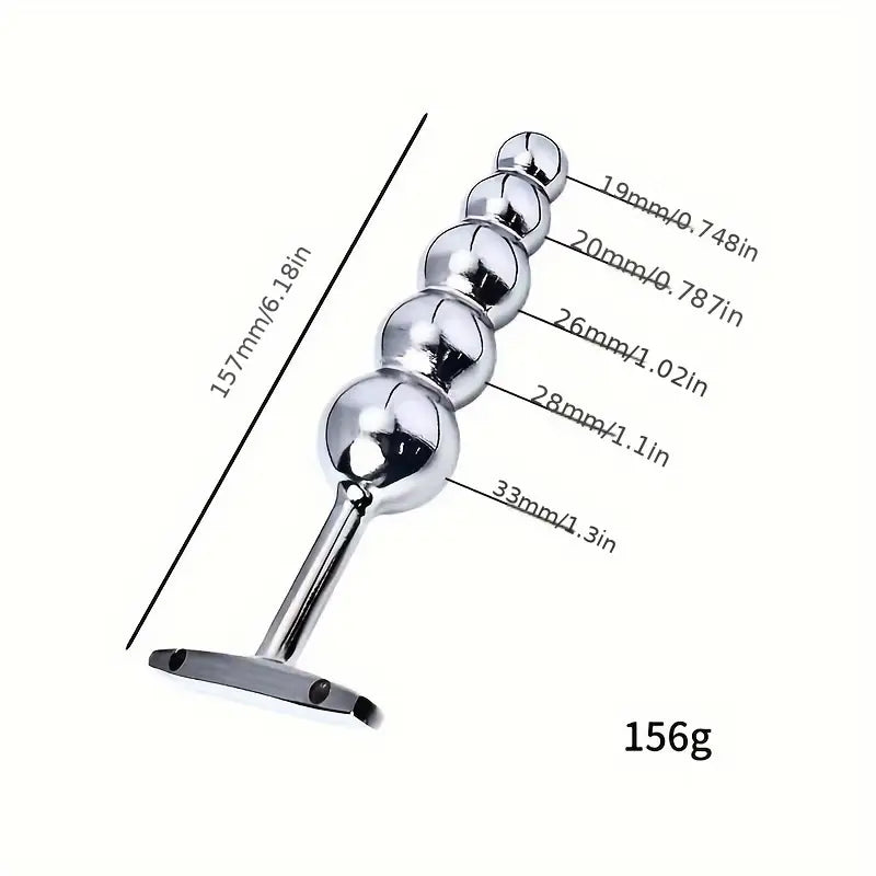Big Metal Anal Plug Butt Beads Hook Five Balls SM Sex Toy For Women/Men